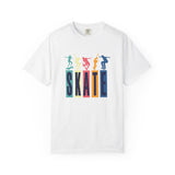 Colorful Skateboarder T-Shirt, Casual Skatewear, Unisex Gift, Summer Vibes, Skateboarding Apparel